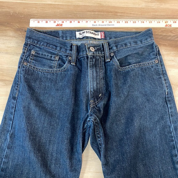 Levi's 514 Mens Slim Straight Jeans Dark Wash 32x32 - Picture 2 of 10
